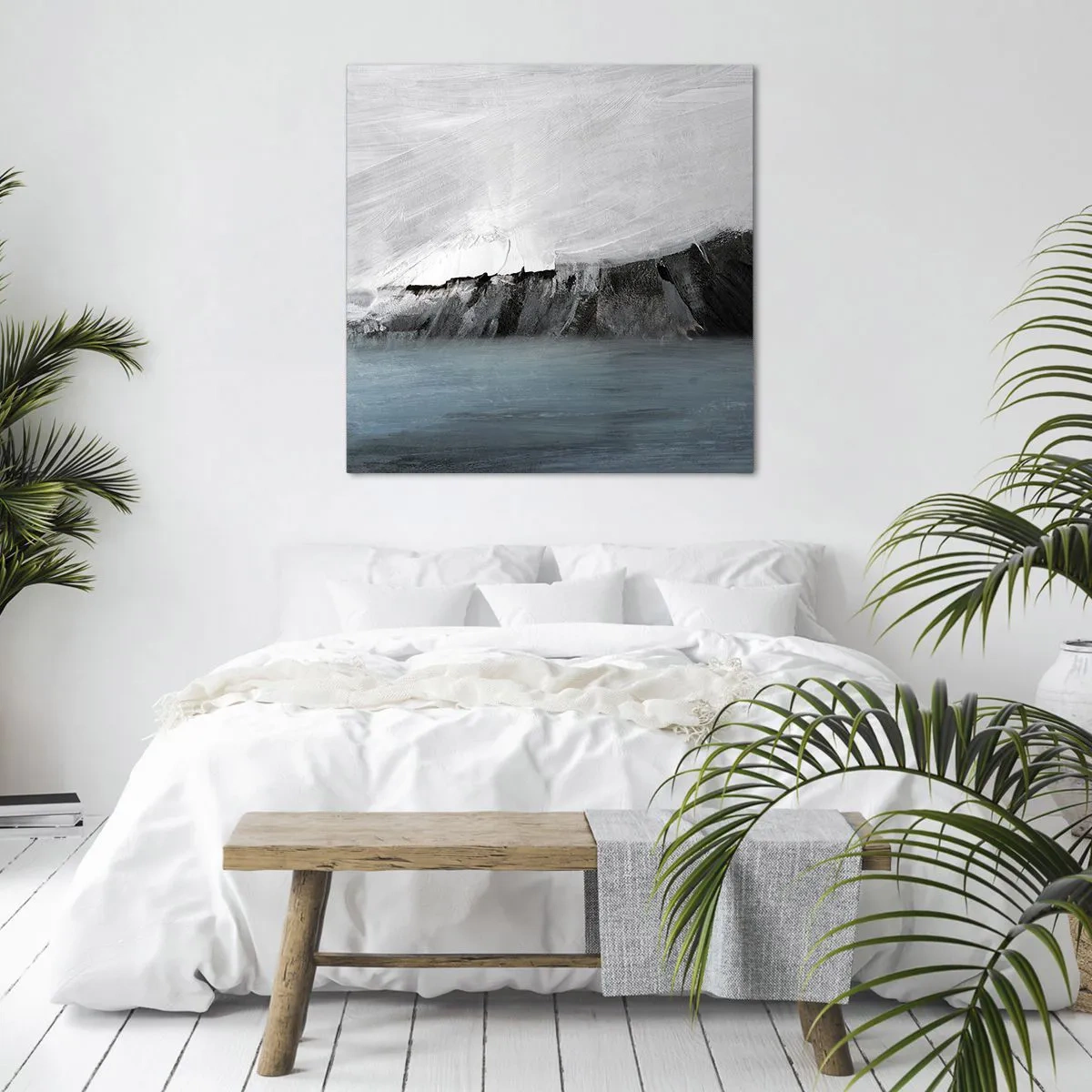 Canvas picture - Water-Earth: Clash of Elements - 50x50 cm