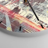 Clock face with lines