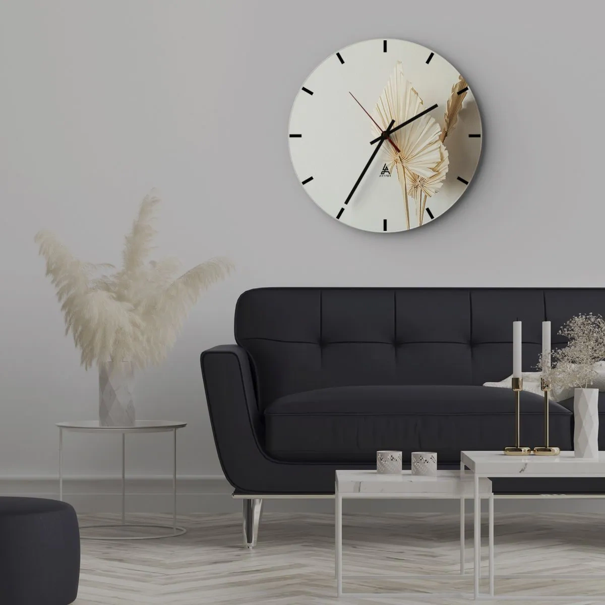 Wall clock - Clock on glass - When It Needs Calming Down - 30x30 cm