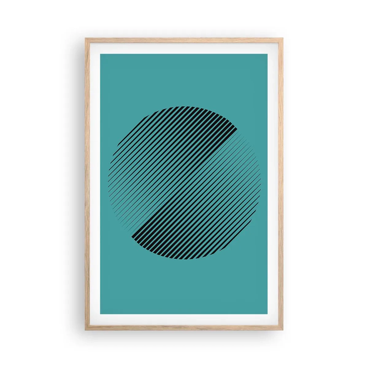 Poster in light oak frame - Circle - Geometrical Variation - 61x91 cm