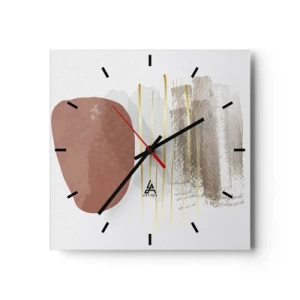 Wall clock - Clock on glass - Abstract Colonnade - 30x30 cm