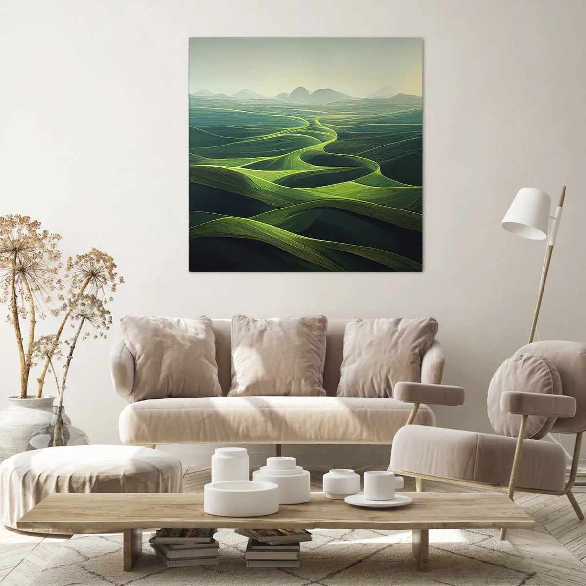 Canvas picture - In Green Valleys - 50x50 cm