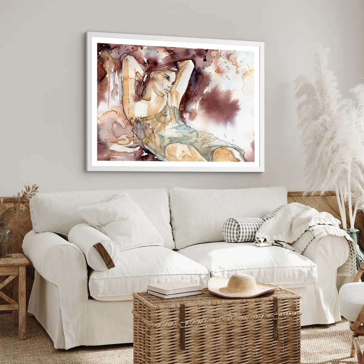 Poster in white frmae - In Lilly's Mood - 91x61 cm