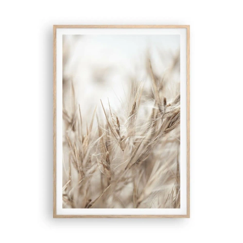 Poster in light oak frame - Meadow and Wind - 70x100 cm