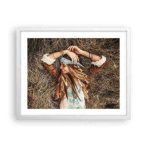 Poster in white frmae - On the Way to the Summer of Love - 50x40 cm