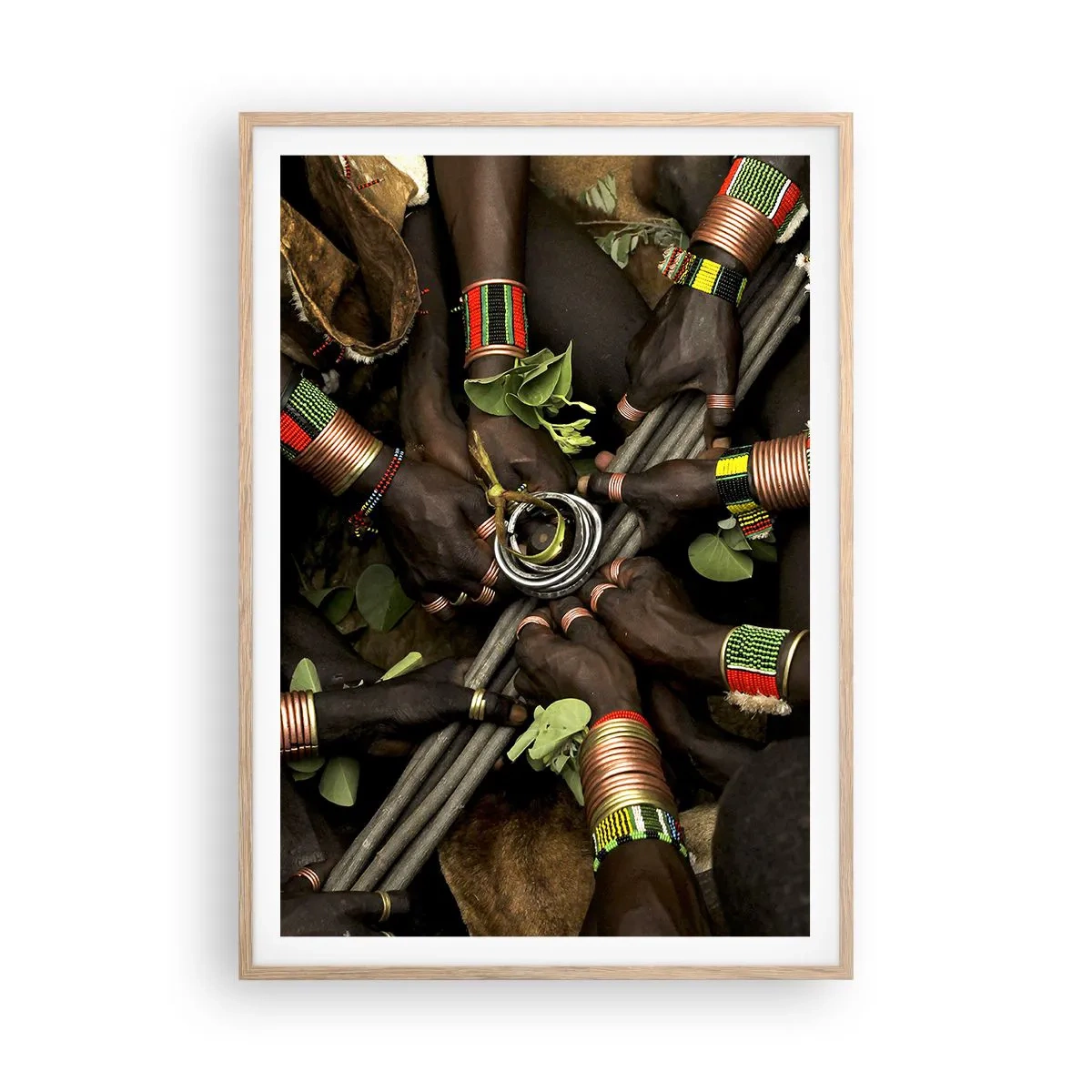 Poster in light oak frame - We Are Together - 70x100 cm