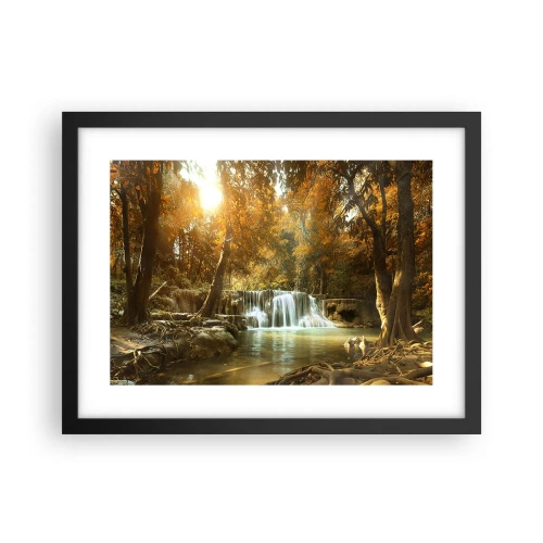Poster in black frame - Park Cascade - 40x30 cm
