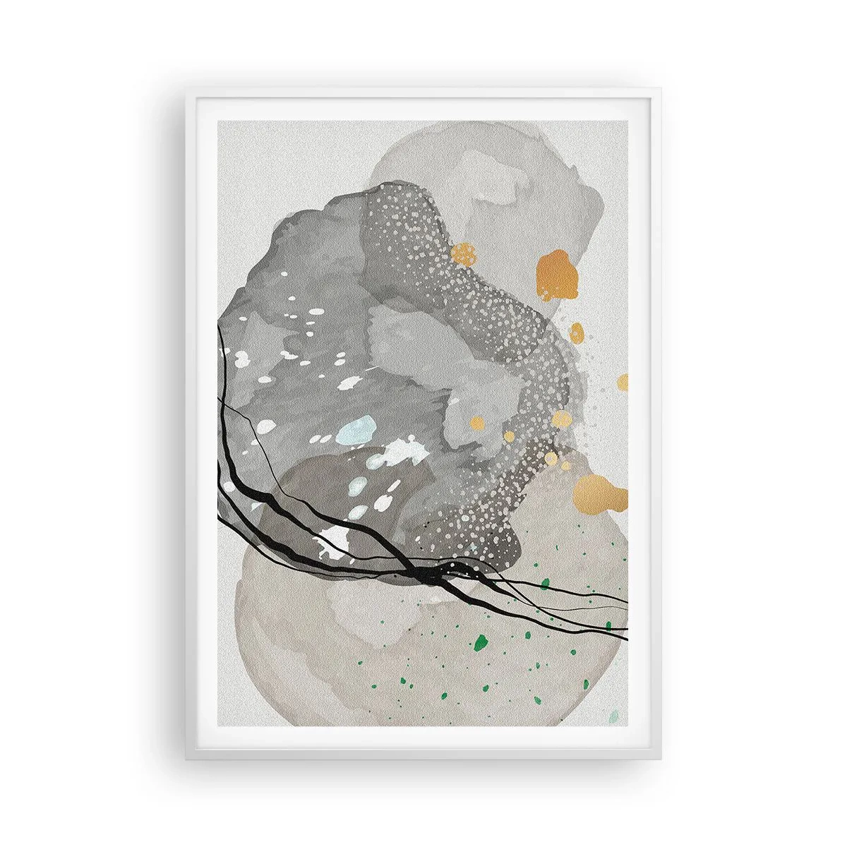 Poster in white frmae - Organic Composition - 70x100 cm