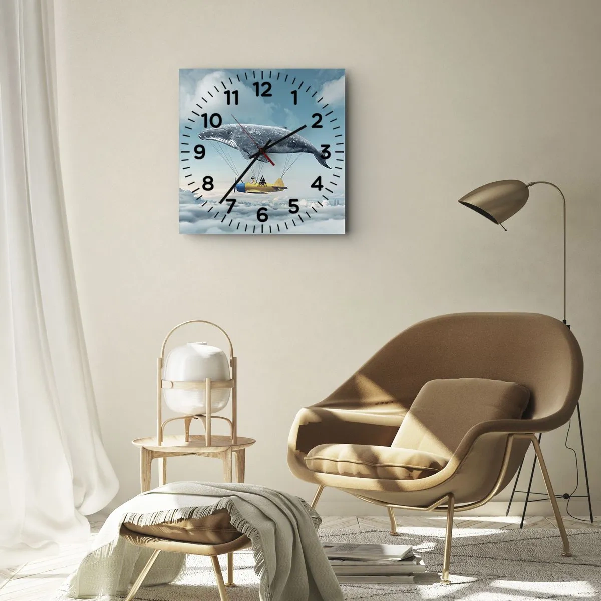 Wall clock - Clock on glass - Why Not? - 40x40 cm