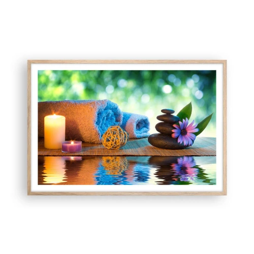 Poster in light oak frame - Time for the Body - 91x61 cm