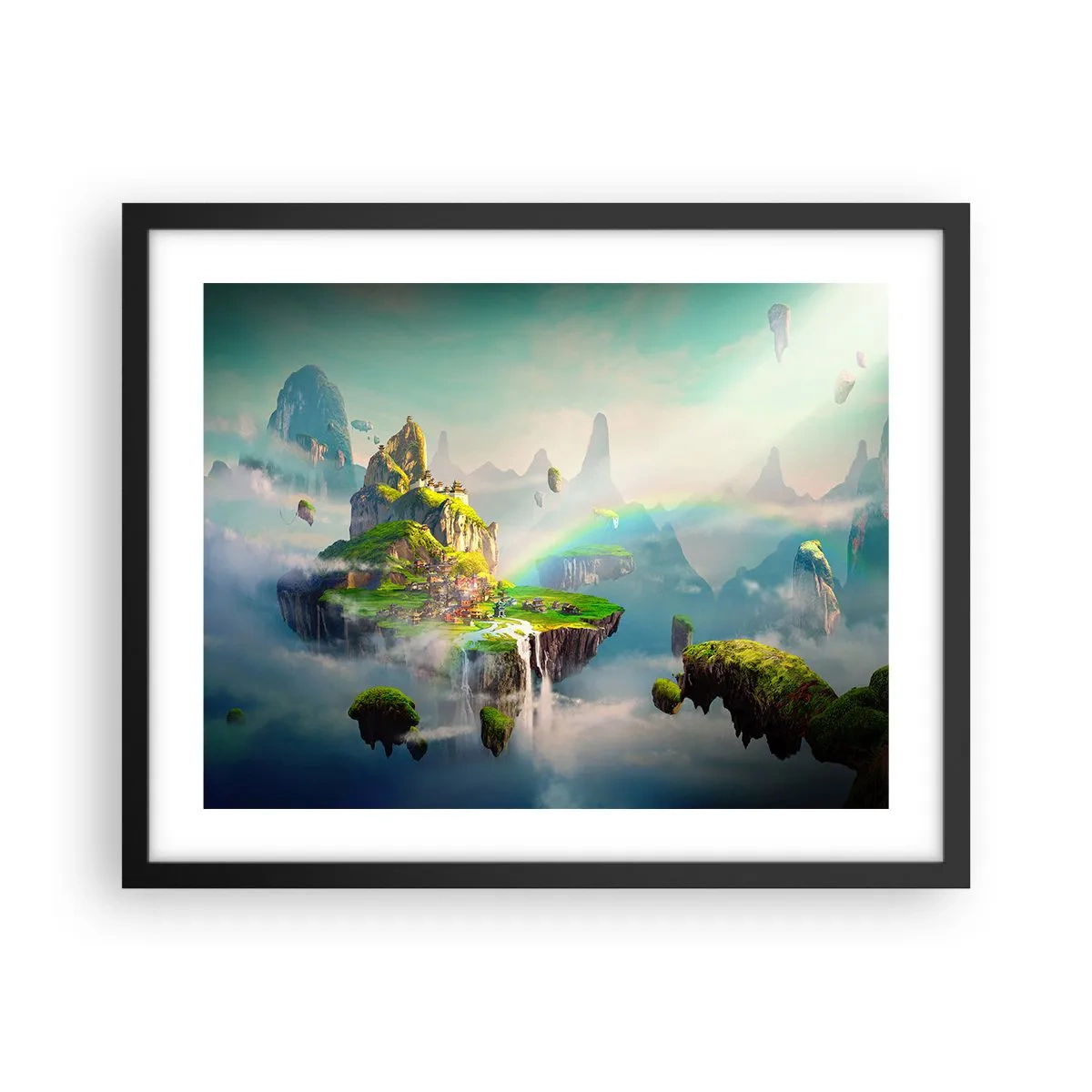Poster in black frame - Internal Heaven - Happy Islands - 50x40 cm