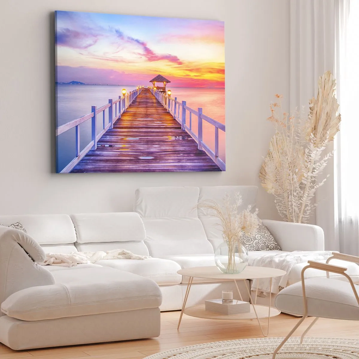 Canvas picture - Lilac and Gold Silence of an Evening - 120x80 cm