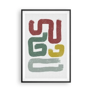 Poster in black frame - In an Unknown Language - 61x91 cm