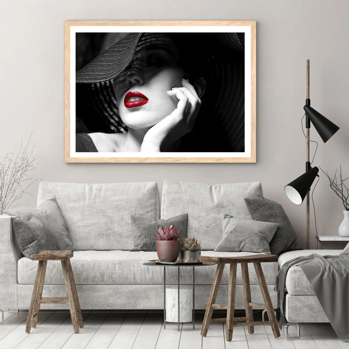 Poster in light oak frame - Study in Scarlet - 50x40 cm
