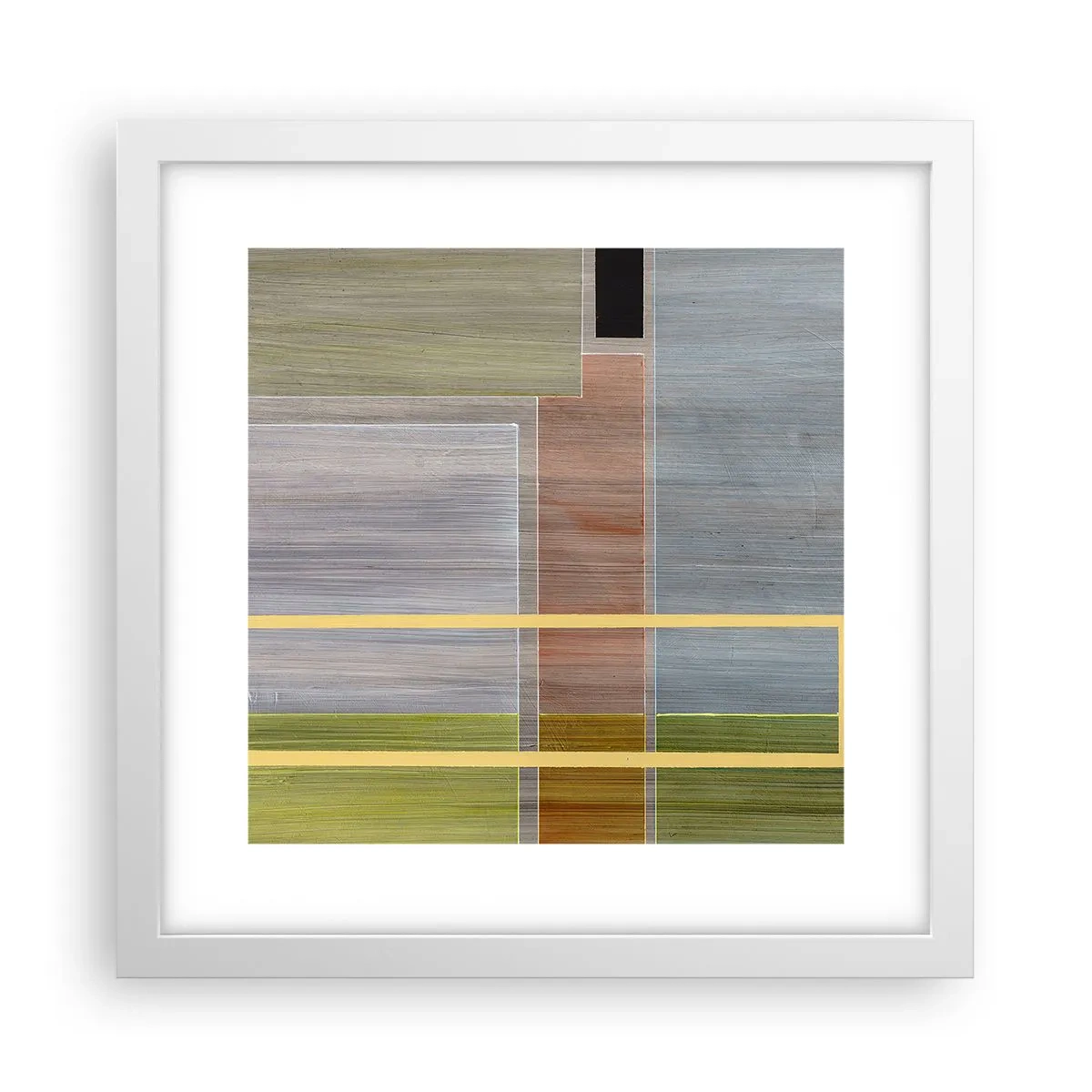 Poster in white frmae - Straight and Calm - 30x30 cm