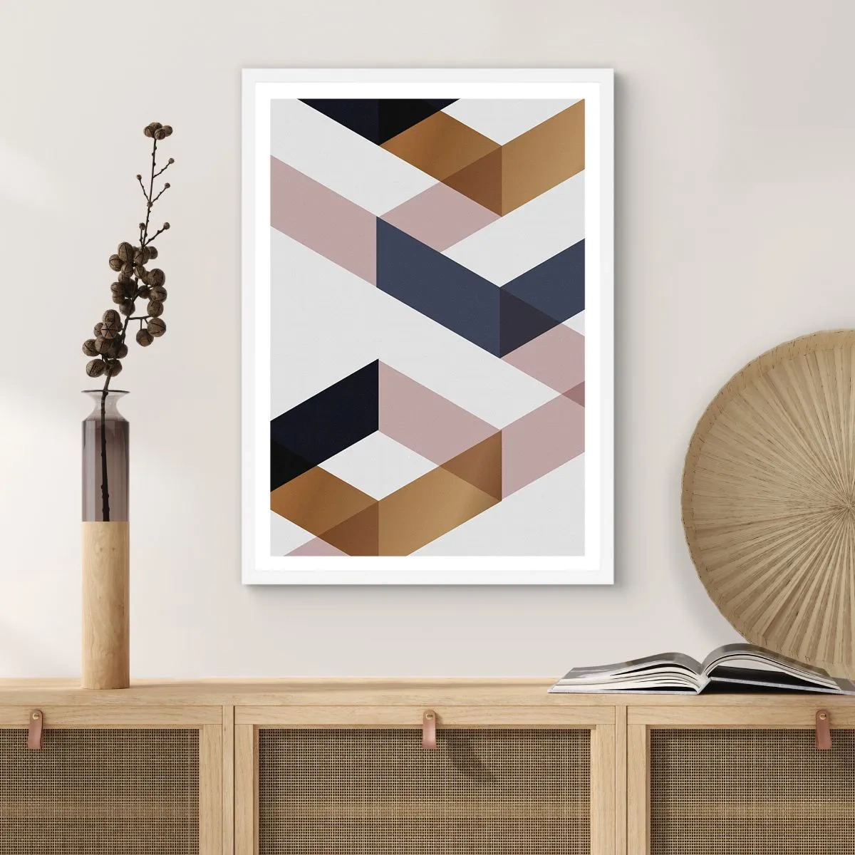 Poster in white frmae - Planes and Angles - 30x40 cm