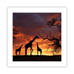 Poster - Small Dinner among Close Ones - 40x40 cm