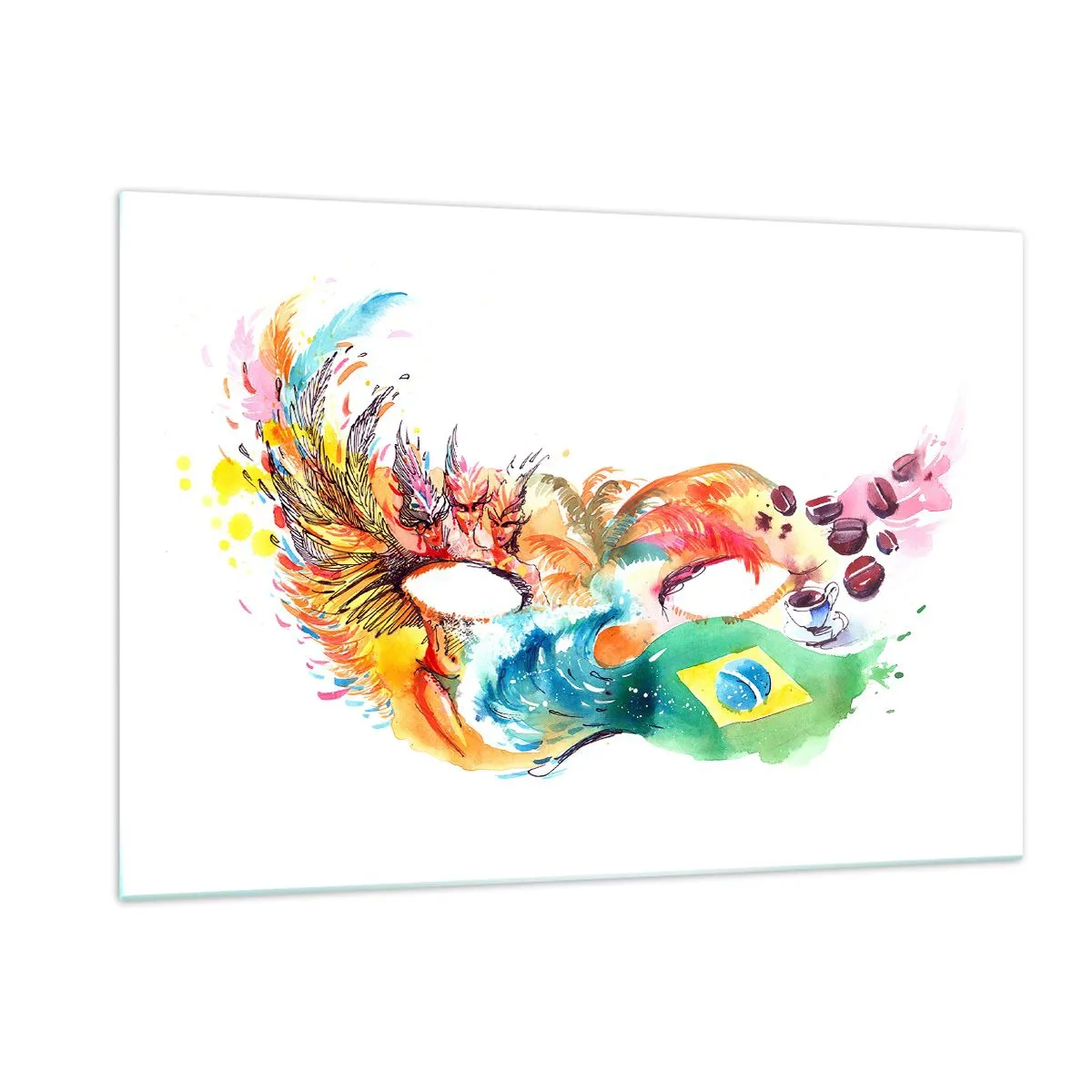 Glass picture - Brasil Welcomes with Smaba - 120x80 cm
