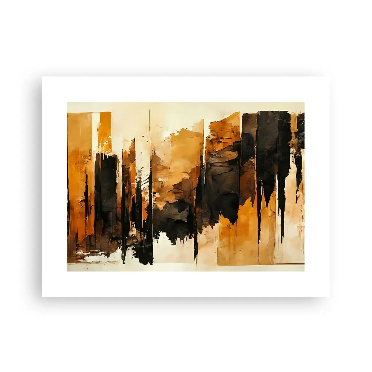 Poster - Harmony of Black and Gold - 40x30 cm