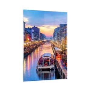 Glass picture - Evening of Light and Fun - 80x120 cm