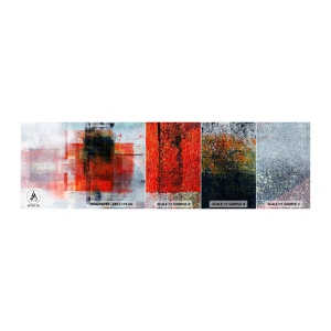 Photo Wallpaper Sample Standard Eco - Glowing Composition - Piece, Abstraction, Industrial - 100x30 cm