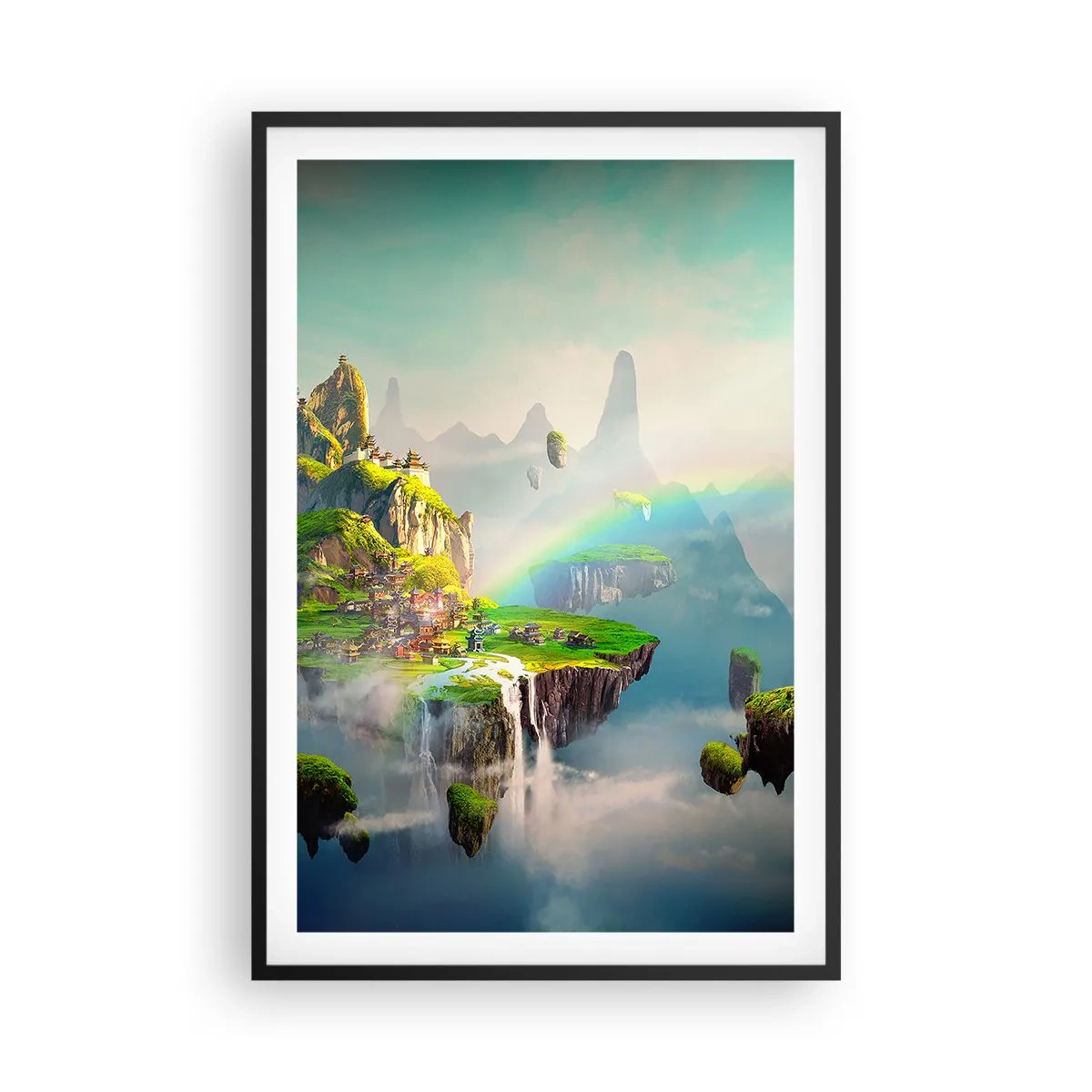 Poster in black frame - Internal Heaven - Happy Islands - 61x91 cm