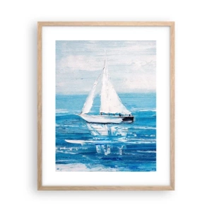 Poster in light oak frame - With a Friend by the Side - 40x50 cm