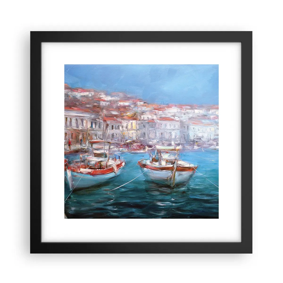 Poster in black frame - Italian Bay - 30x30 cm