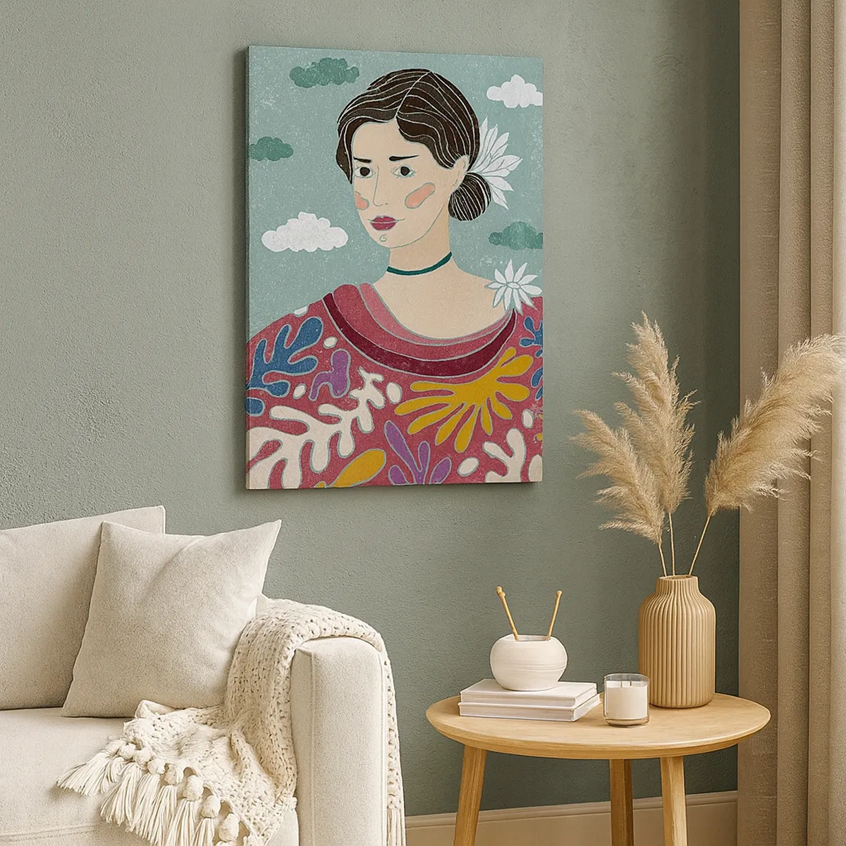 Canvas picture - With a Melancholic Look - 50x70 cm