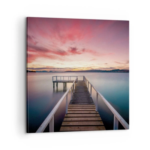 Canvas picture - Mild Flame of an Evening - 60x60 cm