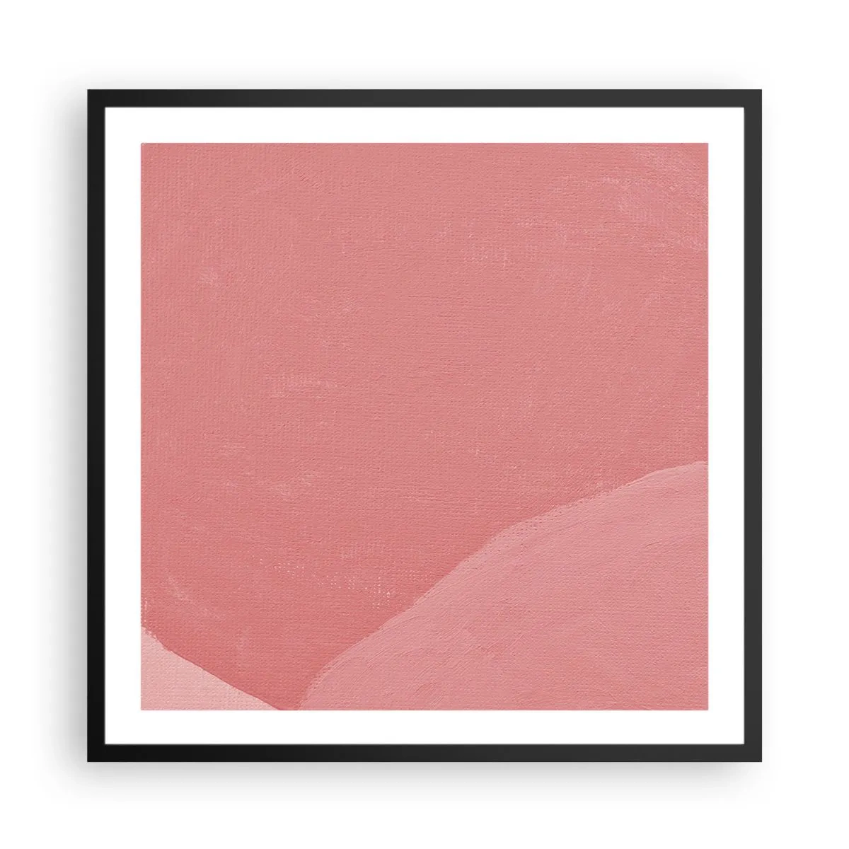 Poster in black frame - Organic Composition In Pink - 60x60 cm