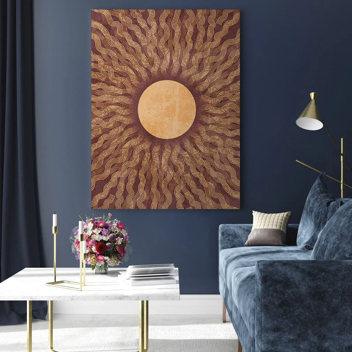 Glass picture - Sun Icon - 80x120 cm