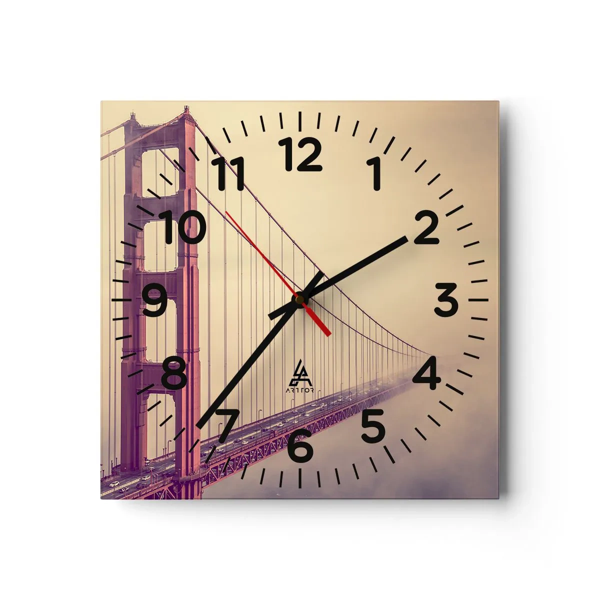 Wall clock - Clock on glass - Between Heaven and Earth - 40x40 cm