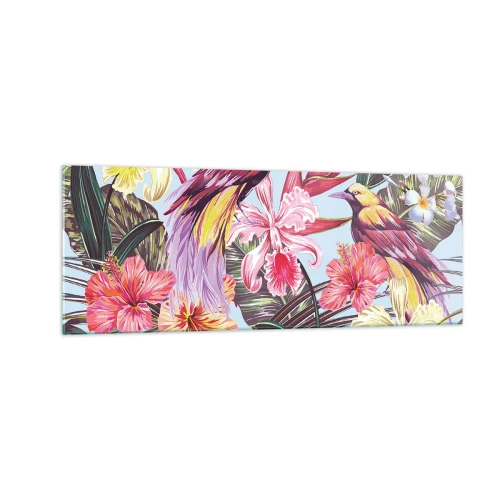 Glass picture - Flakes and Feathers - 140x50 cm