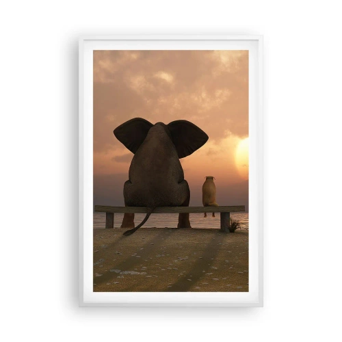 Poster in white frmae - It Feels Good to Be Quiet Together - 61x91 cm