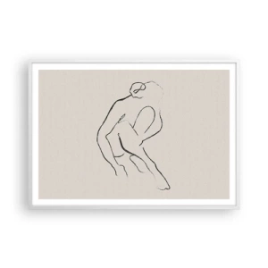 Poster in white frmae - Intimate Sketch - 100x70 cm