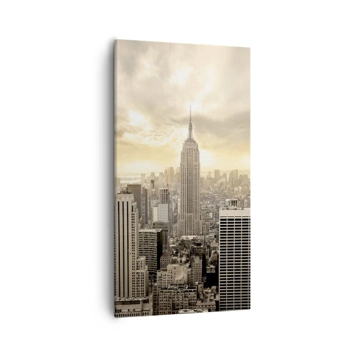 Canvas picture - New York Woven in Grey - 55x100 cm
