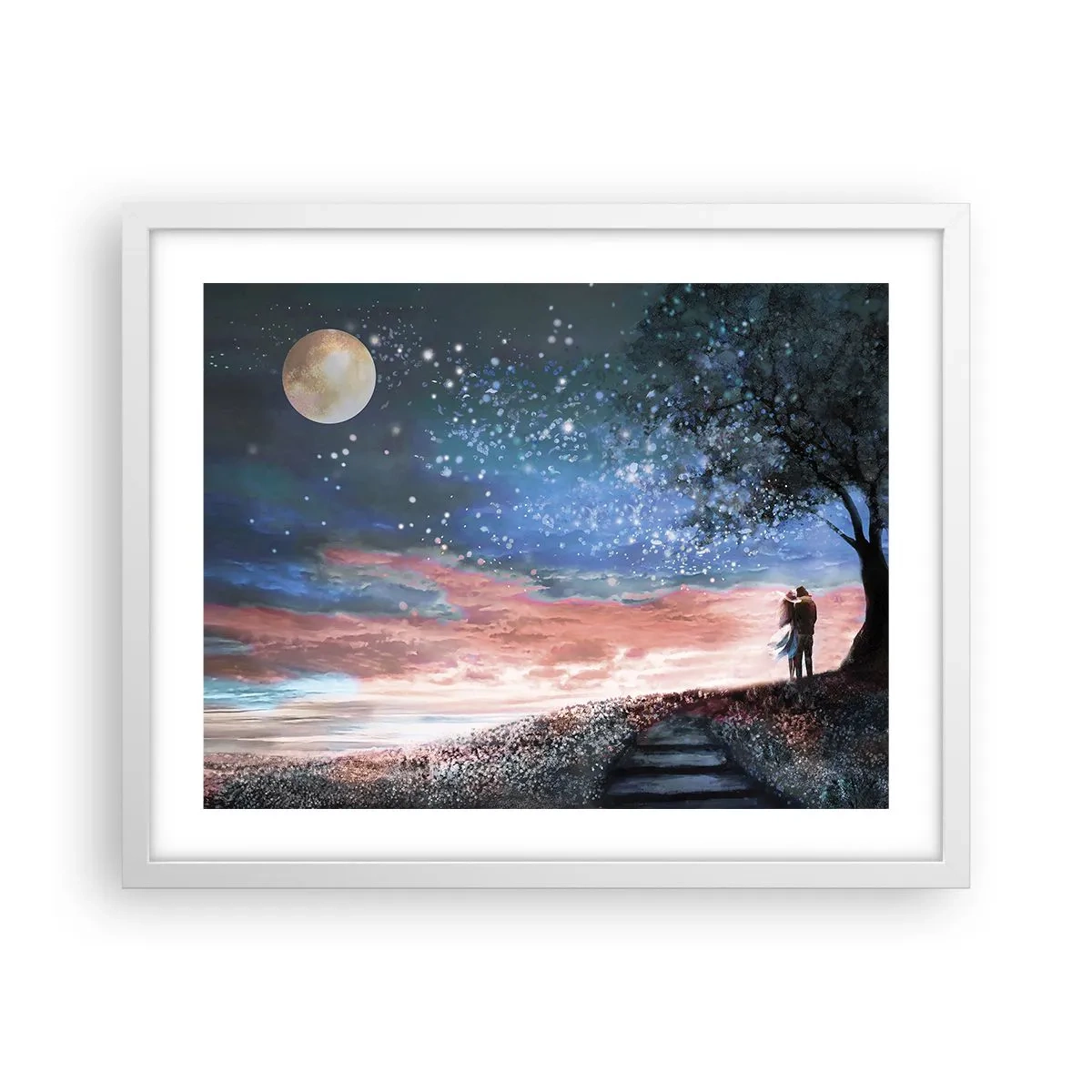 Poster in white frmae - Starry Spectacle - 50x40 cm