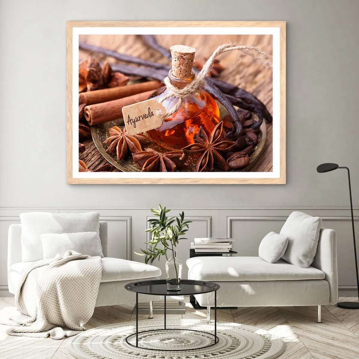 Poster in light oak frame - Unity of Body and Spirit - 50x40 cm
