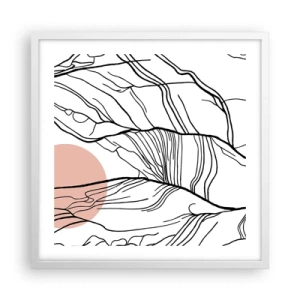 Poster in white frmae - In a Web of Twigs - 50x50 cm