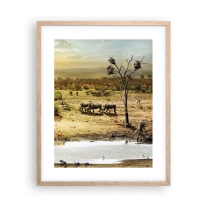 Poster in light oak frame - There Is a River that Flows from Eden - 40x50 cm