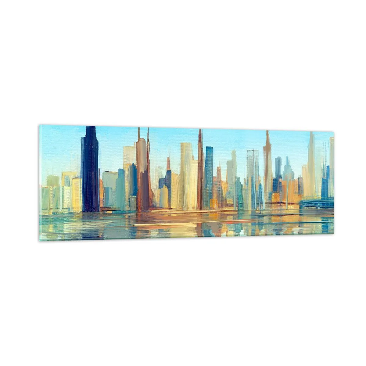 Glass picture - Sunny Metropolis - 90x30 cm