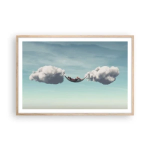 Poster in light oak frame - Blissful Moment - 91x61 cm