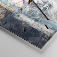 Clock face with lines