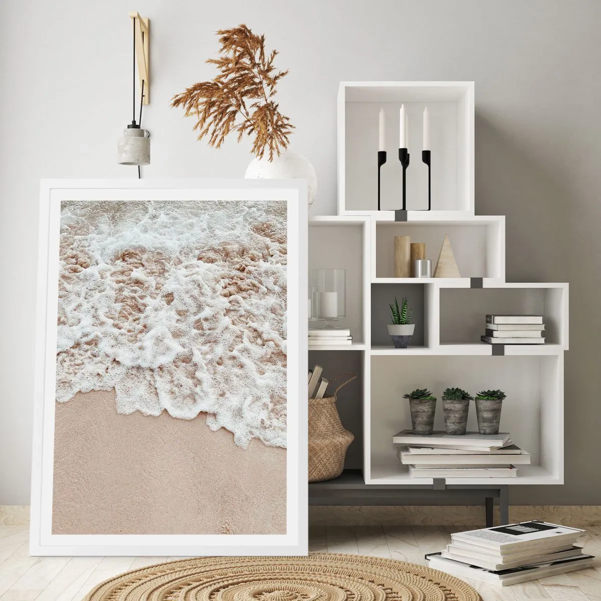 Poster in white frmae - Be Right Back - 61x91 cm