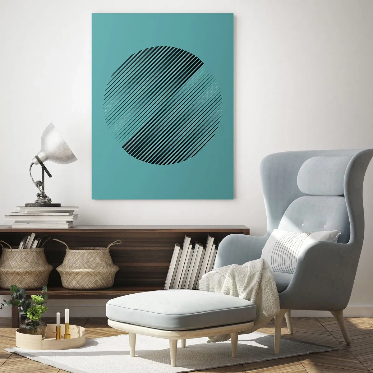 Glass picture - Circle - Geometrical Variation - 50x70 cm
