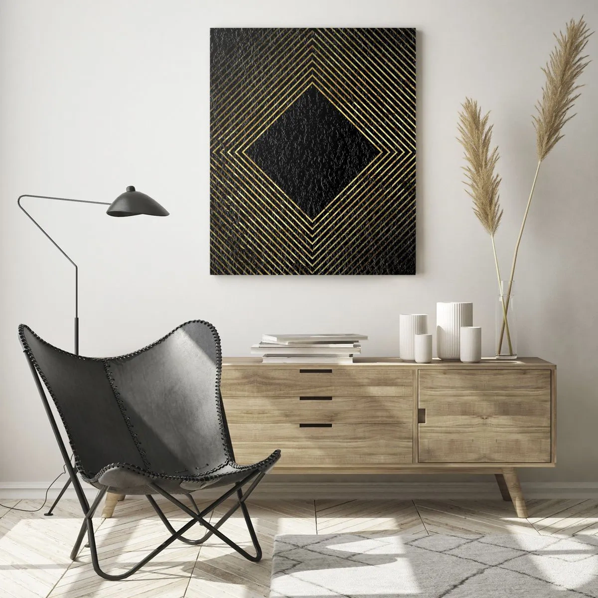 Glass picture - Geometry Glamour Style - 80x120 cm