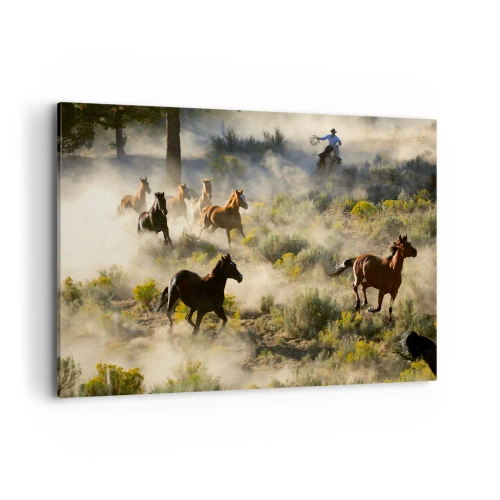 Canvas picture - Rivalry - Freedom or Man Power? - 120x80 cm