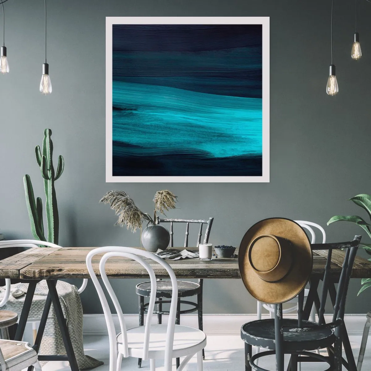 Poster - Swim with the Flow - 40x40 cm