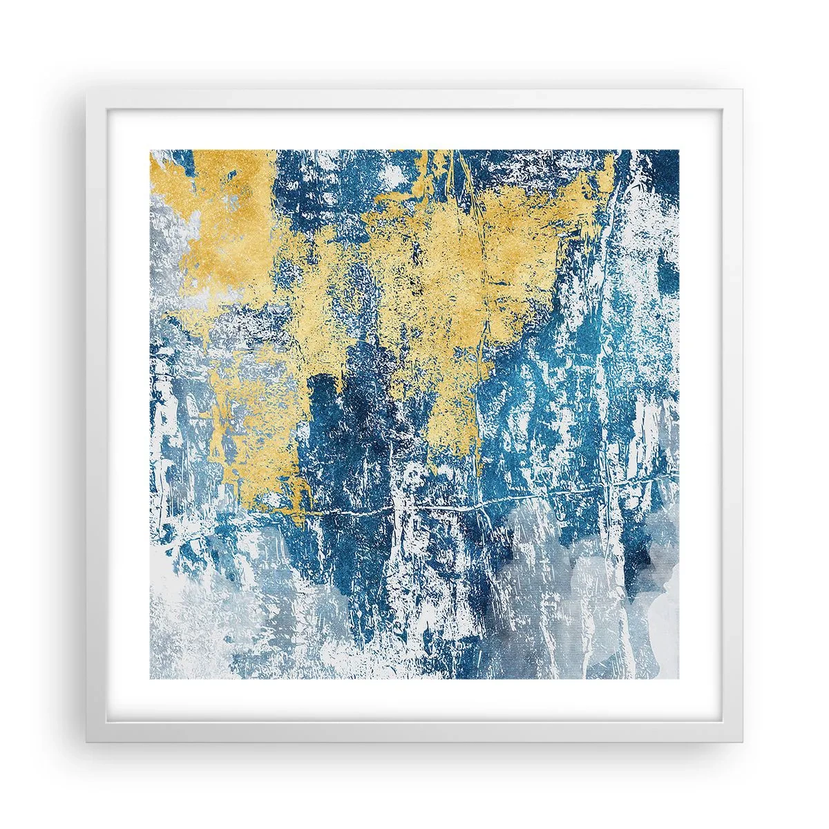 Poster in white frmae - Abstract Full of Optimism - 50x50 cm